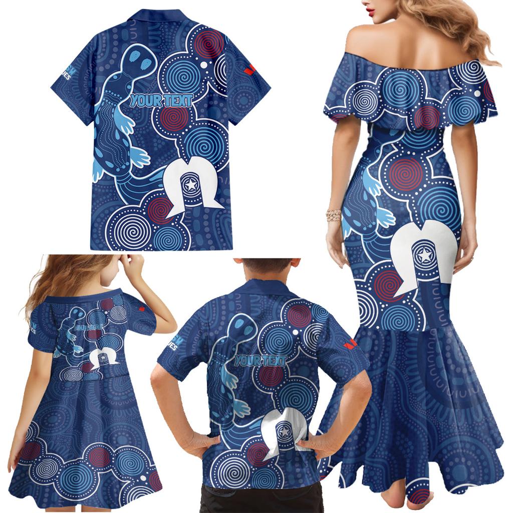 NAIDOC Week Family Matching Mermaid Dress and Hawaiian Shirt NSW Blues Platypus