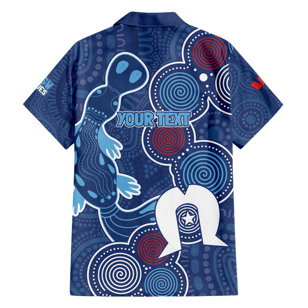NAIDOC Week Family Matching Off Shoulder Maxi Dress and Hawaiian Shirt NSW Blues Platypus