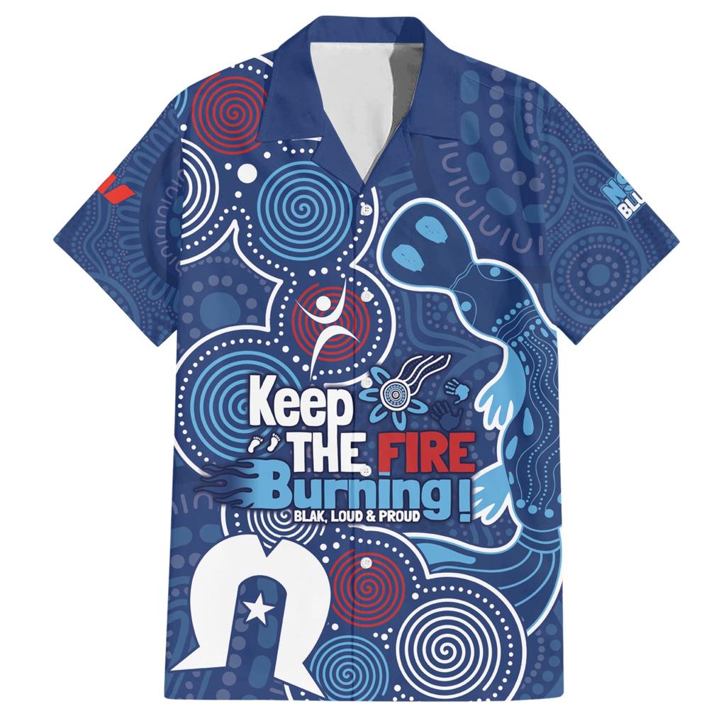 NAIDOC Week Family Matching Short Sleeve Bodycon Dress and Hawaiian Shirt NSW Blues Platypus
