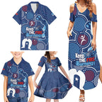 NAIDOC Week Family Matching Summer Maxi Dress and Hawaiian Shirt NSW Blues Platypus