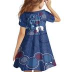 NAIDOC Week Family Matching Summer Maxi Dress and Hawaiian Shirt NSW Blues Platypus