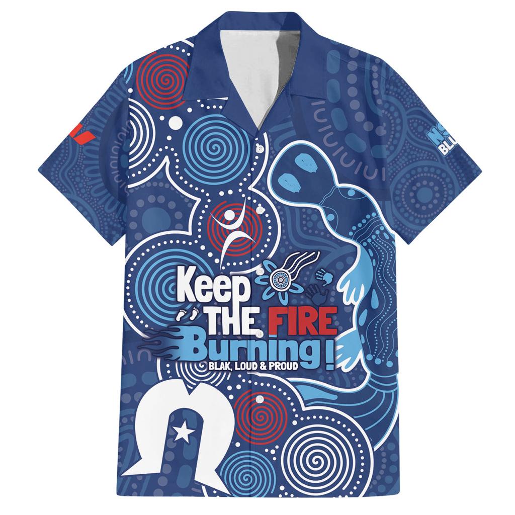 NAIDOC Week Family Matching Summer Maxi Dress and Hawaiian Shirt NSW Blues Platypus