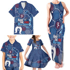 NAIDOC Week Family Matching Tank Maxi Dress and Hawaiian Shirt NSW Blues Platypus
