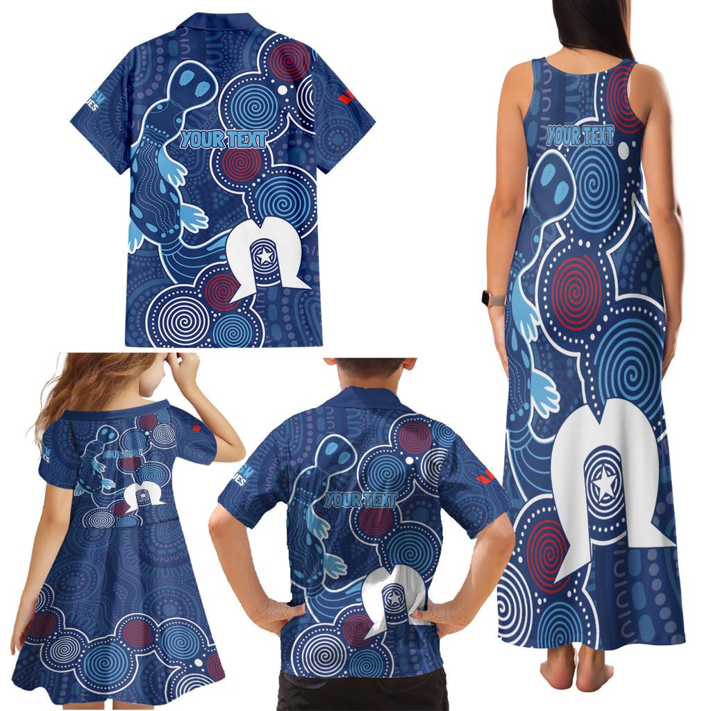 NAIDOC Week Family Matching Tank Maxi Dress and Hawaiian Shirt NSW Blues Platypus