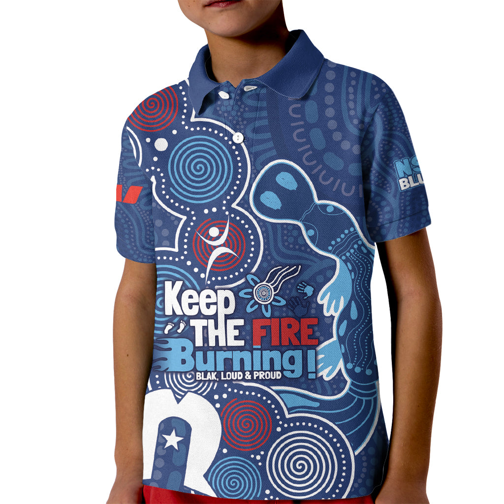 NAIDOC Week Kid Polo Shirt NSW Blues Platypus