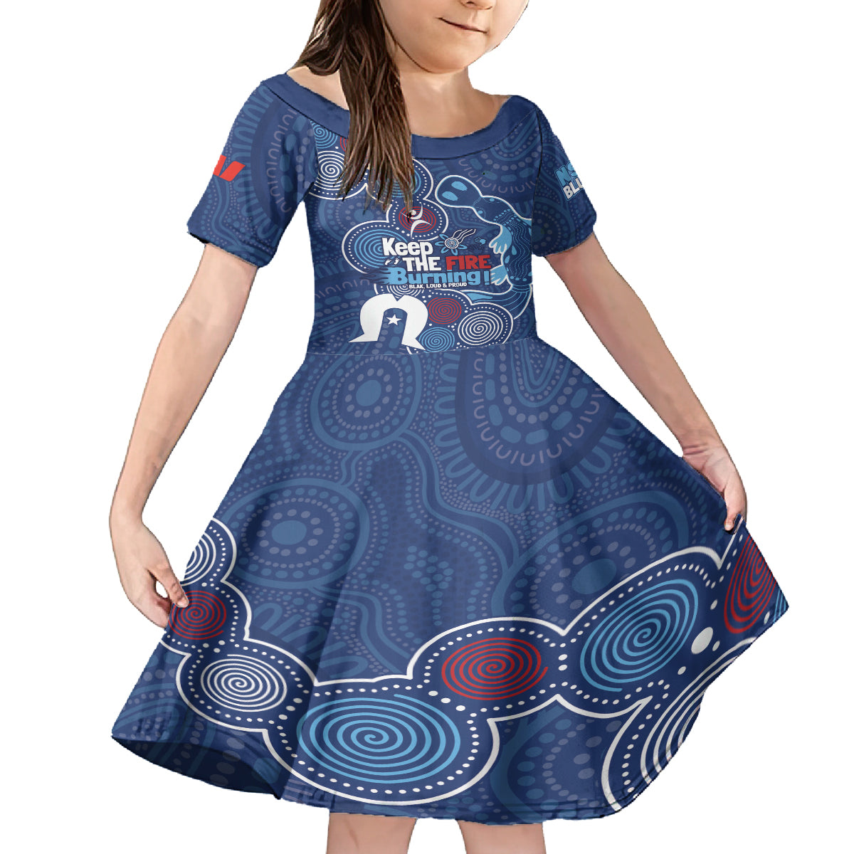 NAIDOC Week Kid Short Sleeve Dress NSW Blues Platypus