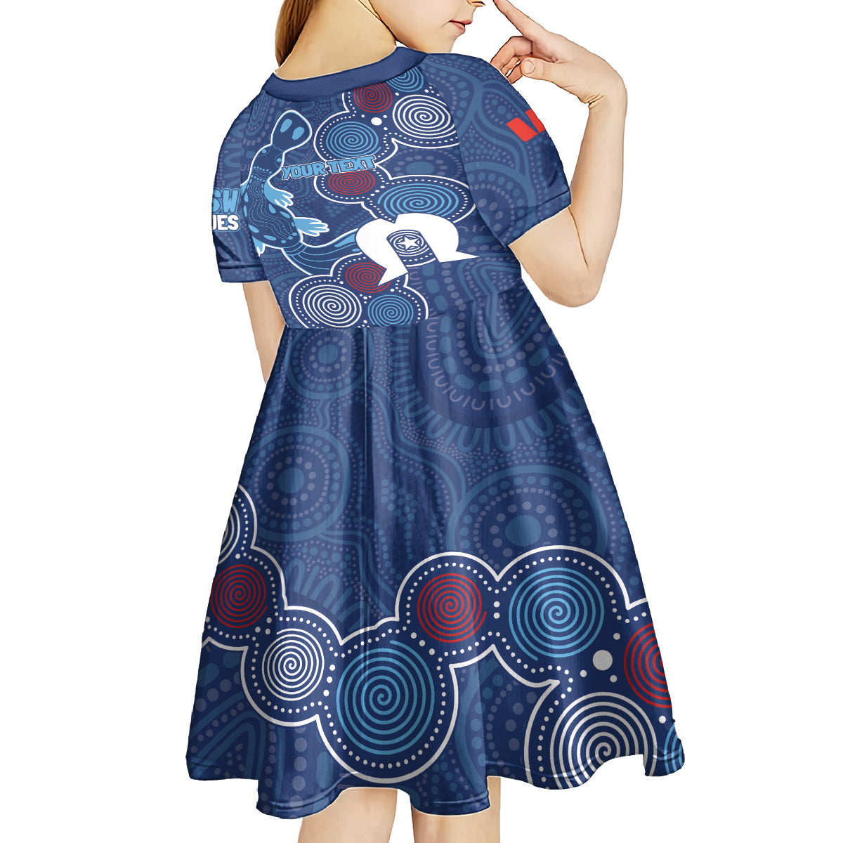 NAIDOC Week Kid Short Sleeve Dress NSW Blues Platypus
