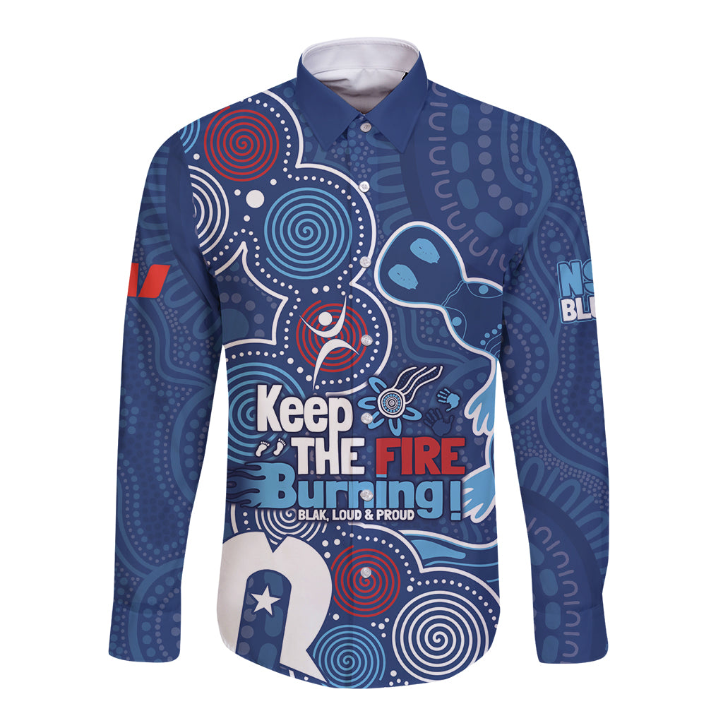 NAIDOC Week Long Sleeve Button Shirt NSW Blues Platypus