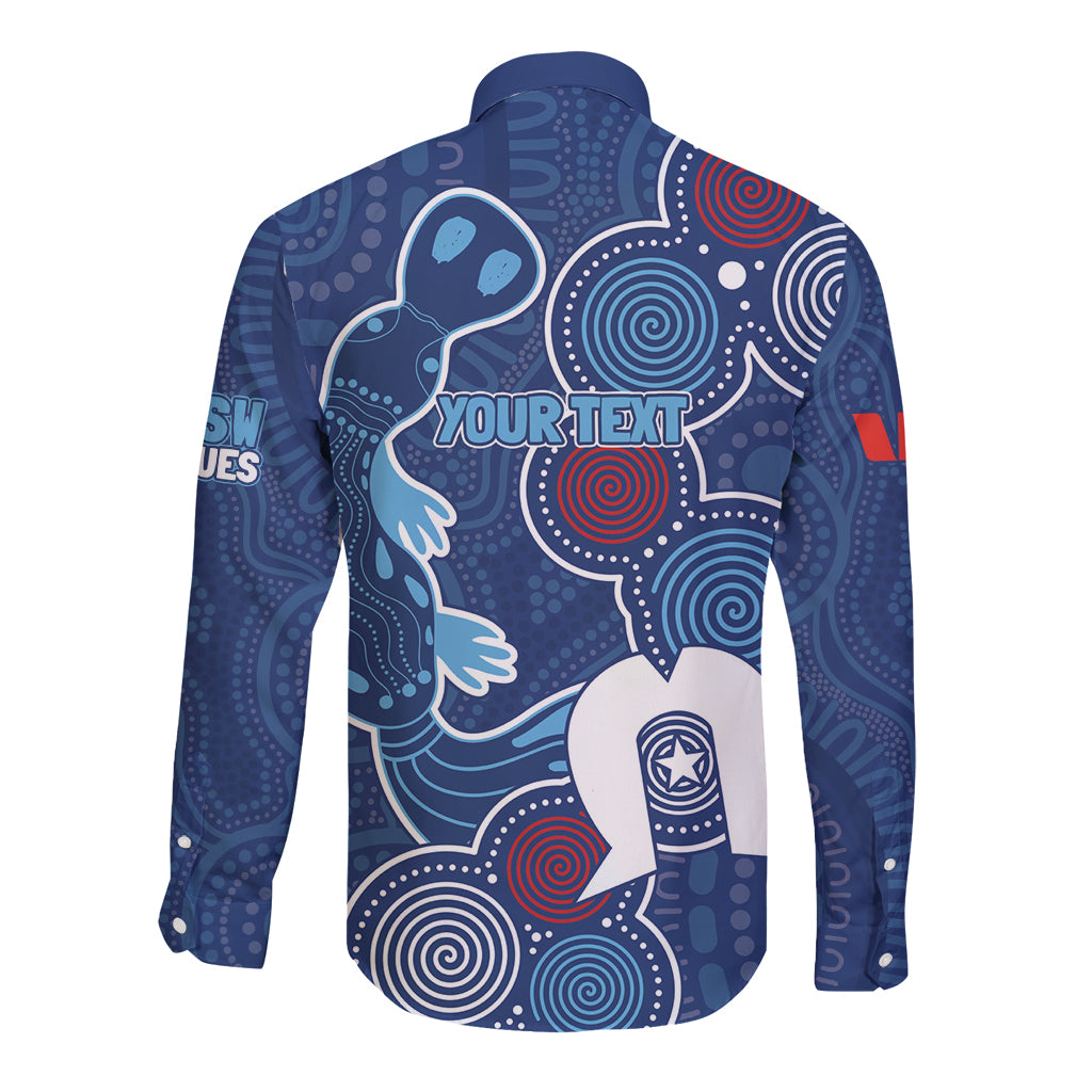 NAIDOC Week Long Sleeve Button Shirt NSW Blues Platypus