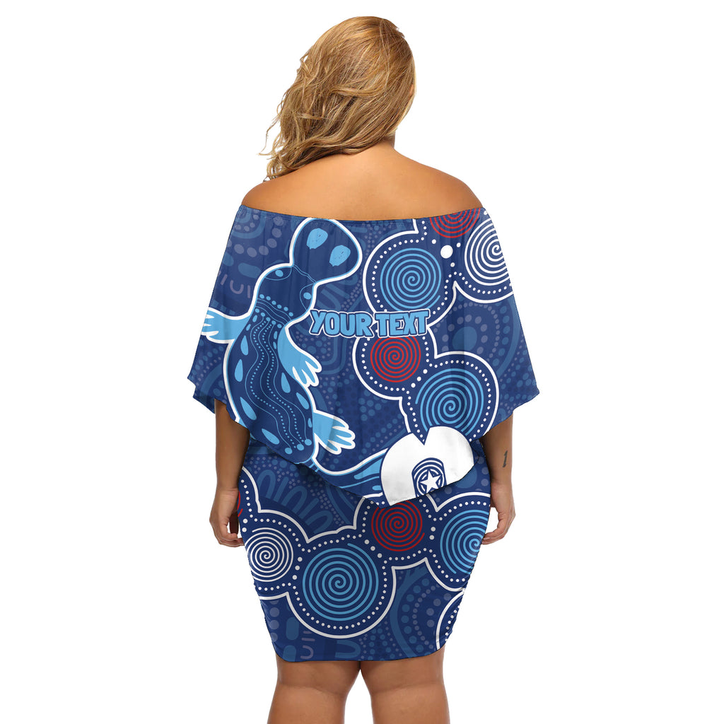 NAIDOC Week Off Shoulder Short Dress NSW Blues Platypus