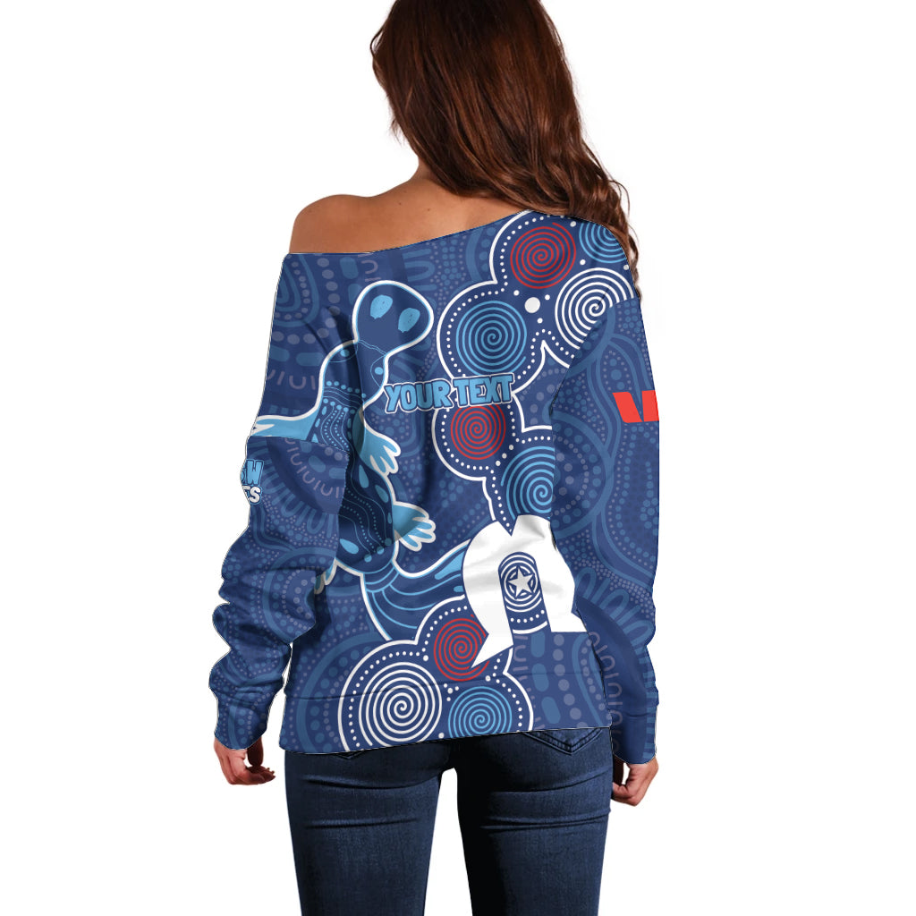 NAIDOC Week Off Shoulder Sweater NSW Blues Platypus