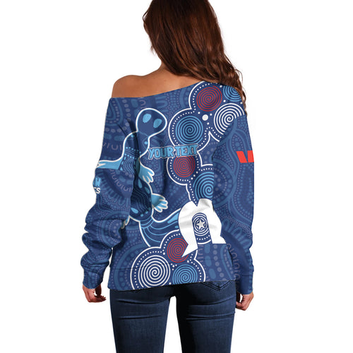 NAIDOC Week Off Shoulder Sweater NSW Blues Platypus