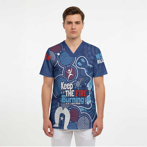 NAIDOC Week Scrub Top NSW Blues Platypus - Aussie Hoodie