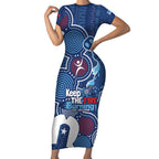 NAIDOC Week Short Sleeve Bodycon Dress NSW Blues Platypus