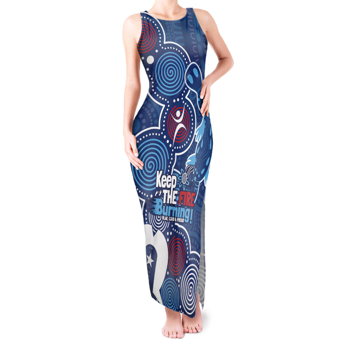 NAIDOC Week Tank Maxi Dress NSW Blues Platypus