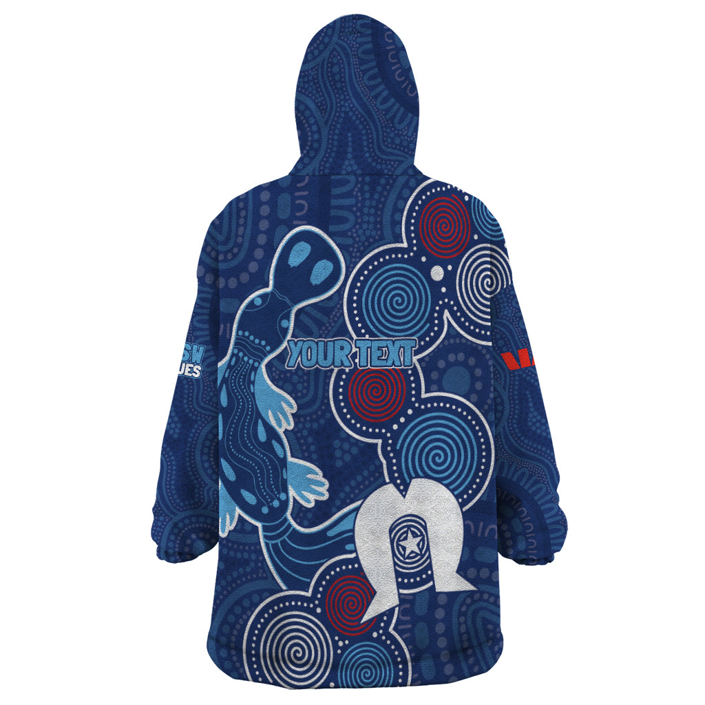 NAIDOC Week Wearable Blanket Hoodie NSW Blues Platypus