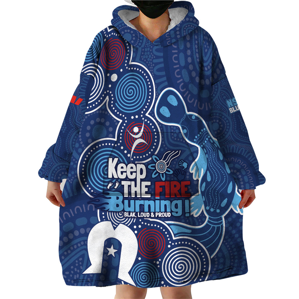 NAIDOC Week Wearable Blanket Hoodie NSW Blues Platypus