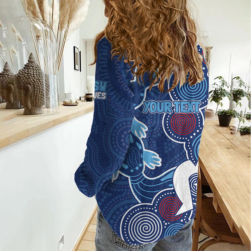 NAIDOC Week Women Casual Shirt NSW Blues Platypus