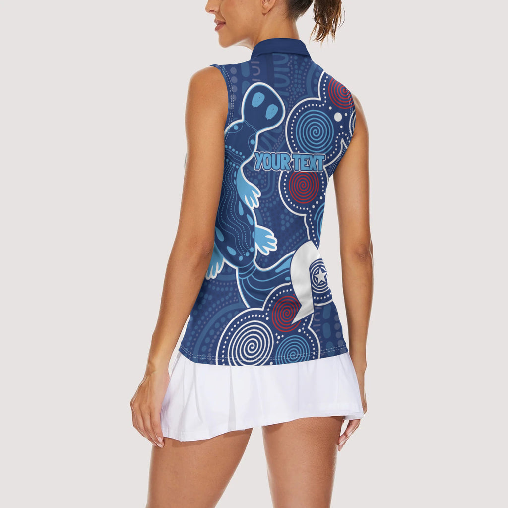 NAIDOC Week Women Sleeveless Polo Shirt NSW Blues Platypus