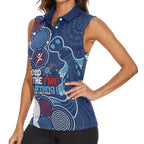 NAIDOC Week Women Sleeveless Polo Shirt NSW Blues Platypus