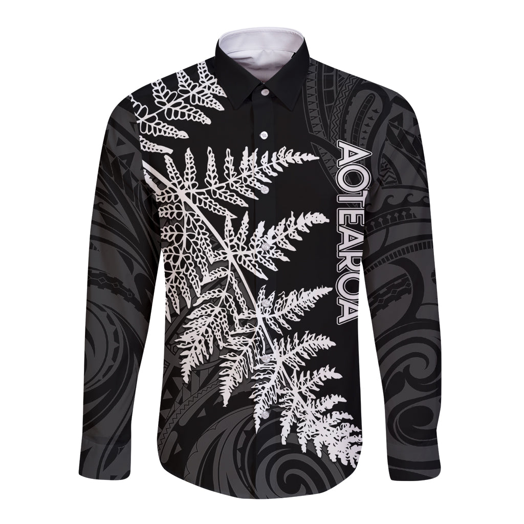 personalised-new-zealand-rugby-long-sleeve-button-shirt-world-cup-2023-silver-fern-champions