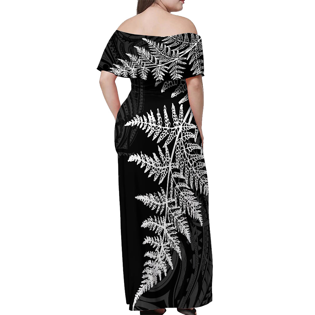 personalised-new-zealand-rugby-off-shoulder-maxi-dress-world-cup-2023-silver-fern-champions