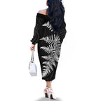personalised-new-zealand-rugby-off-the-shoulder-long-sleeve-dress-world-cup-2023-silver-fern-champions