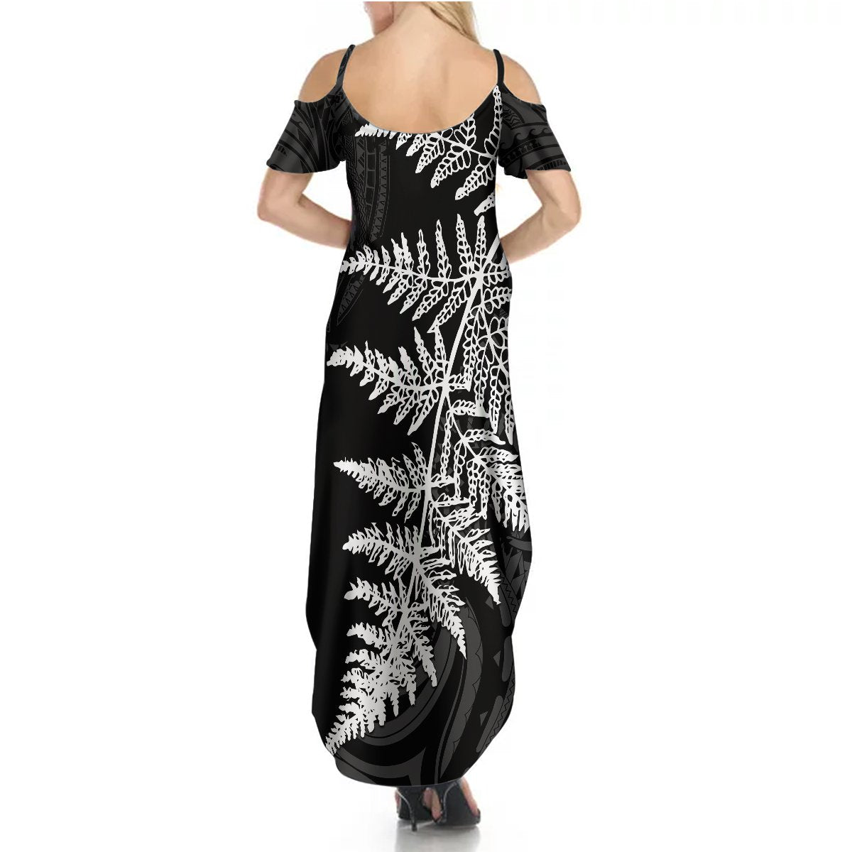 personalised-new-zealand-rugby-summer-maxi-dress-world-cup-2023-silver-fern-champions