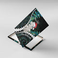 New Zealand Personalised Canvas Wall Art Meri Kirihimete Kowhaiwhai Mix Paua Shell - Emerald