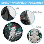 New Zealand Personalised Spare Tire Cover Meri Kirihimete Kowhaiwhai Mix Paua Shell - Emerald