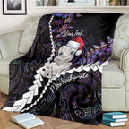 New Zealand Personalised Blanket Meri Kirihimete Kowhaiwhai Mix Paua Shell - Amethys