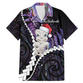 New Zealand Personalised Family Matching Mermaid Dress and Hawaiian Shirt Meri Kirihimete Kowhaiwhai Mix Paua Shell - Amethys