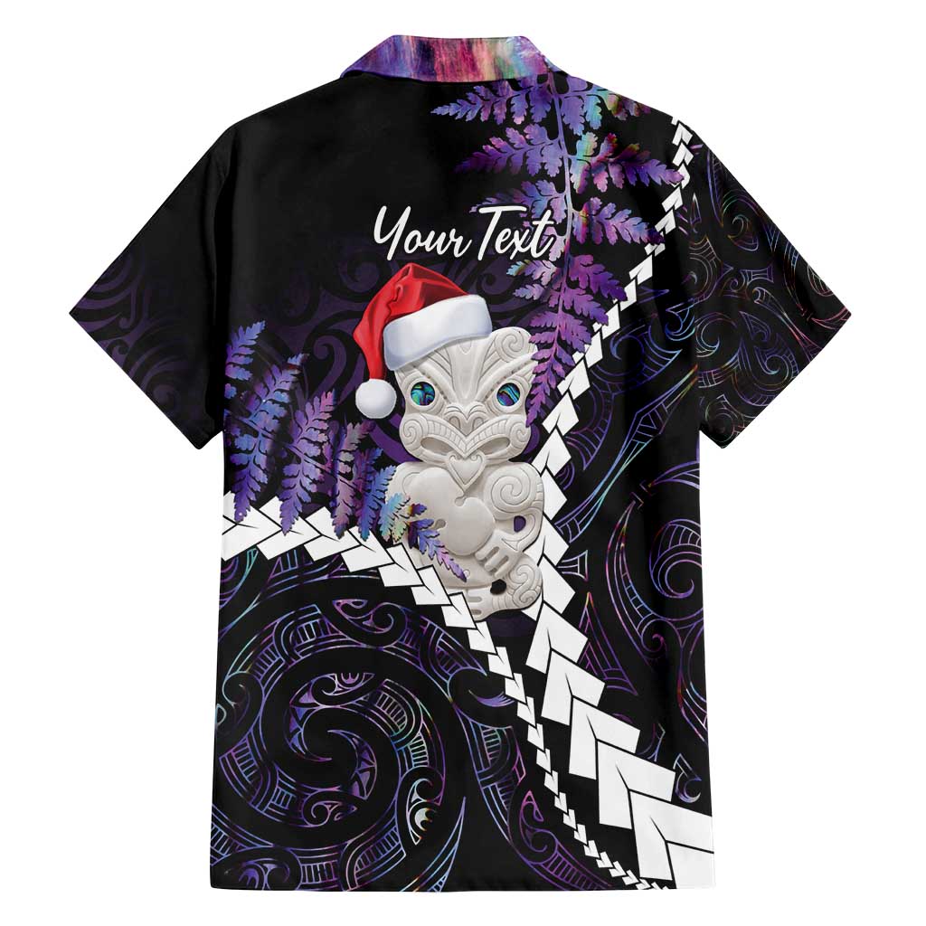 New Zealand Personalised Family Matching Tank Maxi Dress and Hawaiian Shirt Meri Kirihimete Kowhaiwhai Mix Paua Shell - Amethys