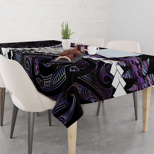 New Zealand Personalised Tablecloth Meri Kirihimete Kowhaiwhai Mix Paua Shell - Amethys