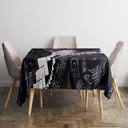 New Zealand Personalised Tablecloth Meri Kirihimete Kowhaiwhai Mix Paua Shell - Amethys
