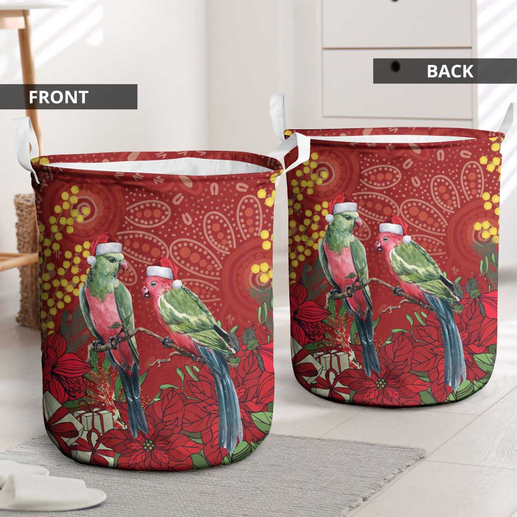 Merry Chrissie Australia King Parrots Laundry Basket Aboriginal Art - Aussie Hoodie