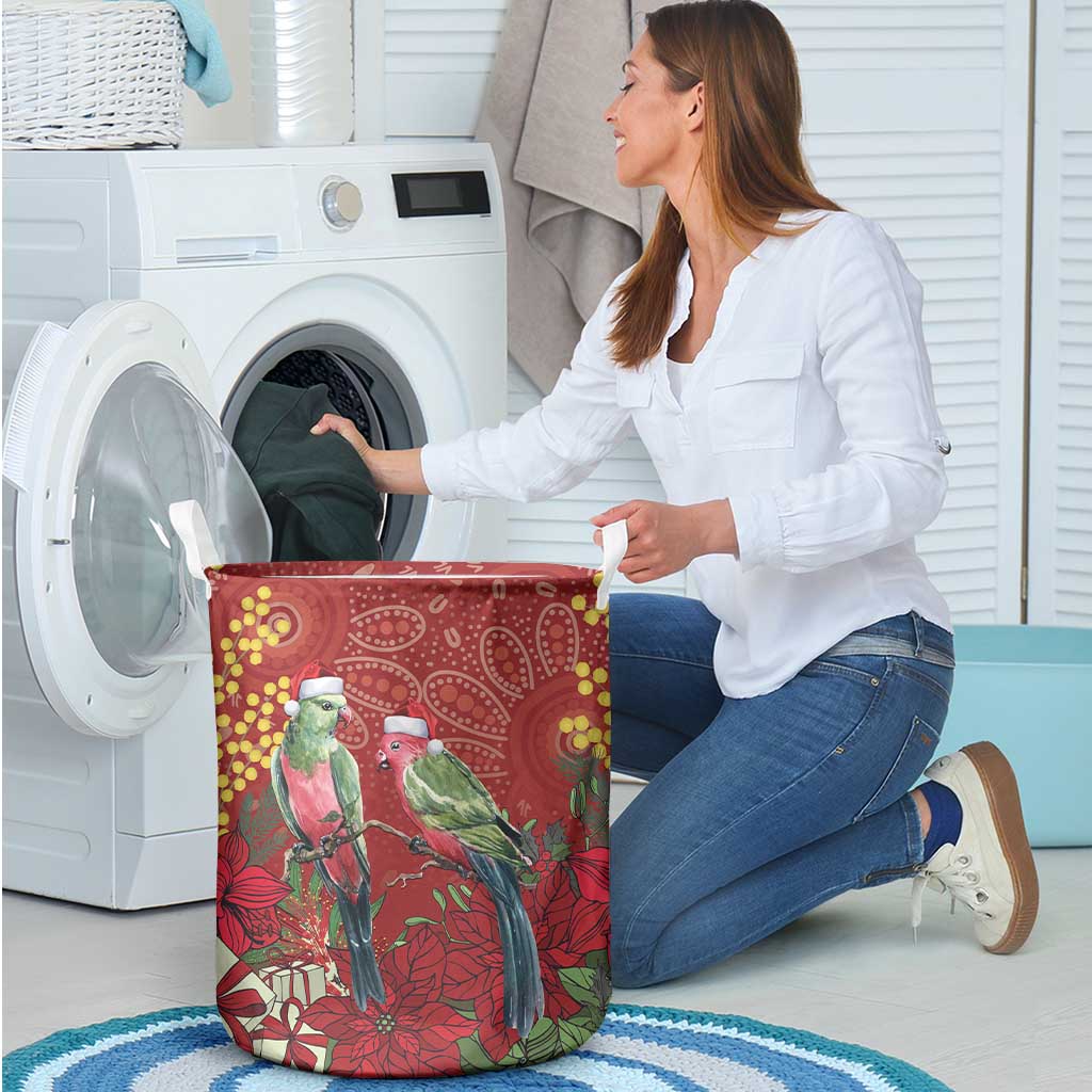 Merry Chrissie Australia King Parrots Laundry Basket Aboriginal Art - Aussie Hoodie