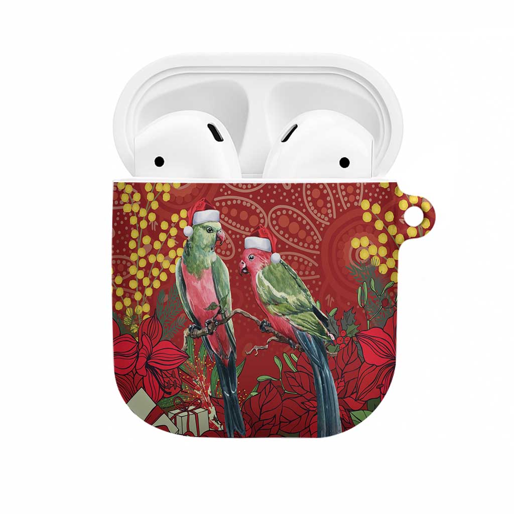 Merry Chrissie Australia King Parrots AirPods Case Aboriginal Art - Aussie Hoodie