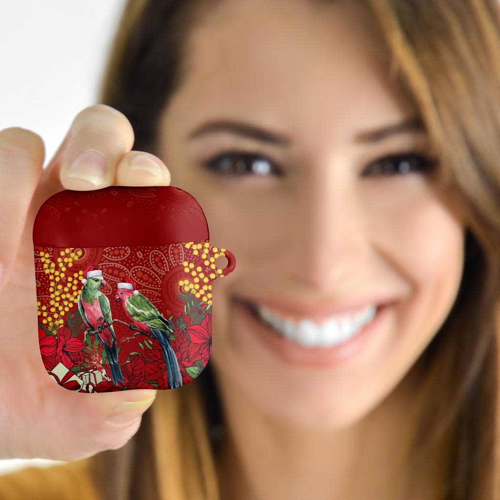 Merry Chrissie Australia King Parrots AirPods Case Aboriginal Art - Aussie Hoodie