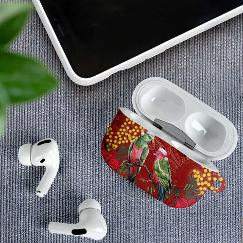 Merry Chrissie Australia King Parrots AirPods Case Aboriginal Art - Aussie Hoodie