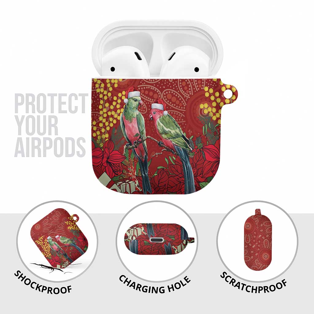Merry Chrissie Australia King Parrots AirPods Case Aboriginal Art - Aussie Hoodie