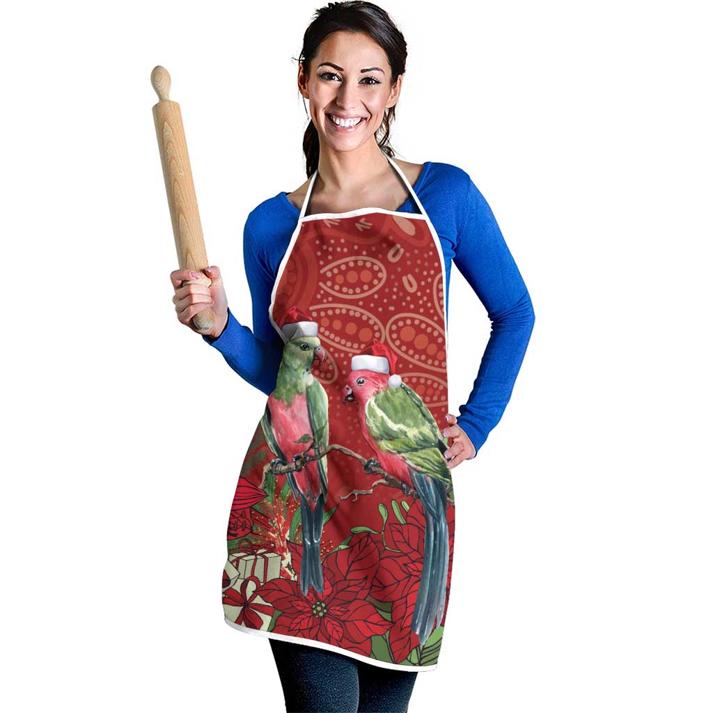 Merry Chrissie Australia King Parrots Apron Aboriginal Art - Aussie Hoodie