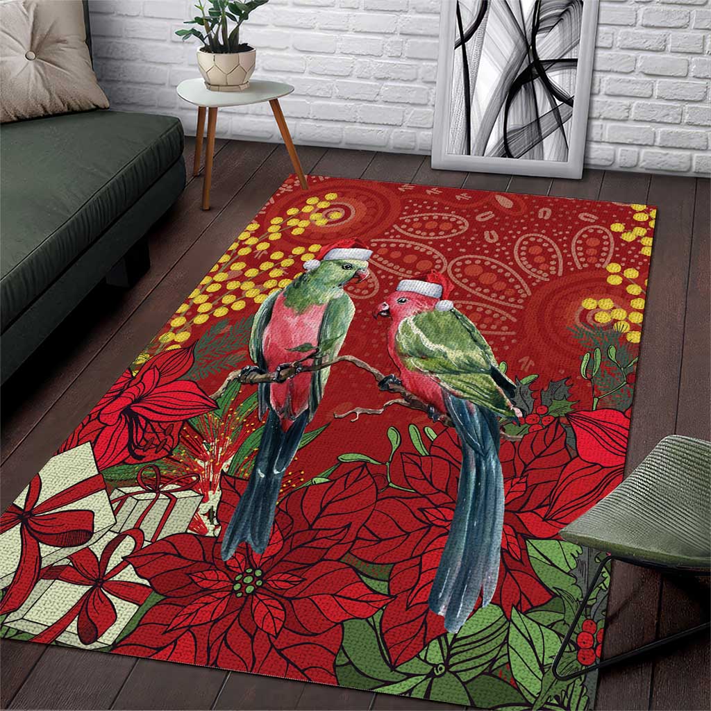 Merry Chrissie Australia King Parrots Area Rug Aboriginal Art - Aussie Hoodie