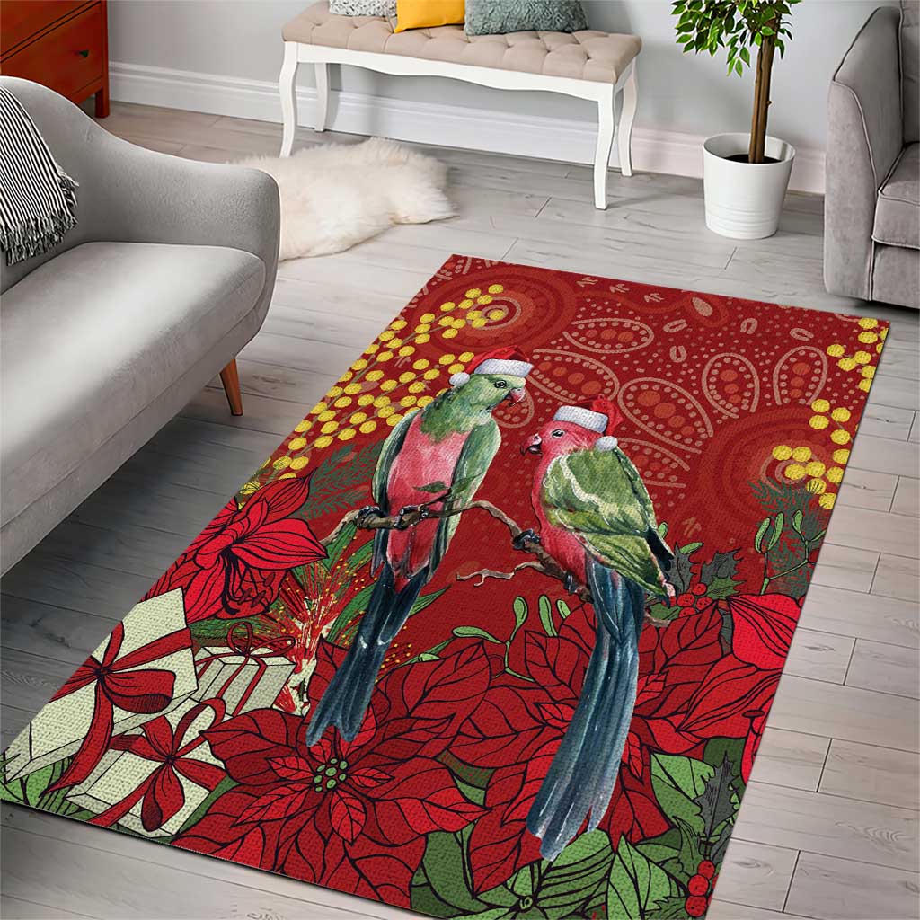 Merry Chrissie Australia King Parrots Area Rug Aboriginal Art - Aussie Hoodie