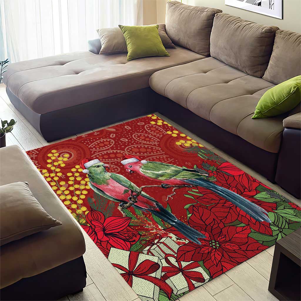 Merry Chrissie Australia King Parrots Area Rug Aboriginal Art - Aussie Hoodie