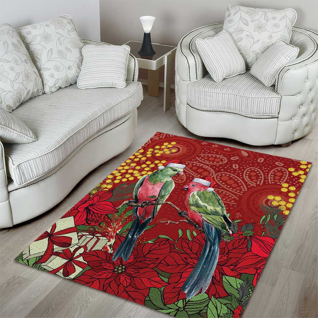 Merry Chrissie Australia King Parrots Area Rug Aboriginal Art - Aussie Hoodie