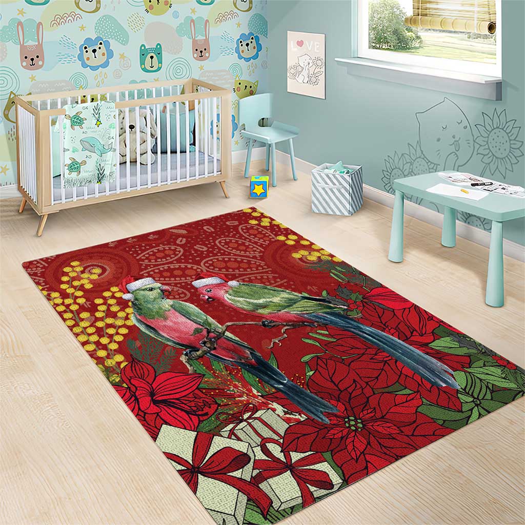 Merry Chrissie Australia King Parrots Area Rug Aboriginal Art - Aussie Hoodie
