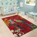 Merry Chrissie Australia King Parrots Area Rug Aboriginal Art - Aussie Hoodie