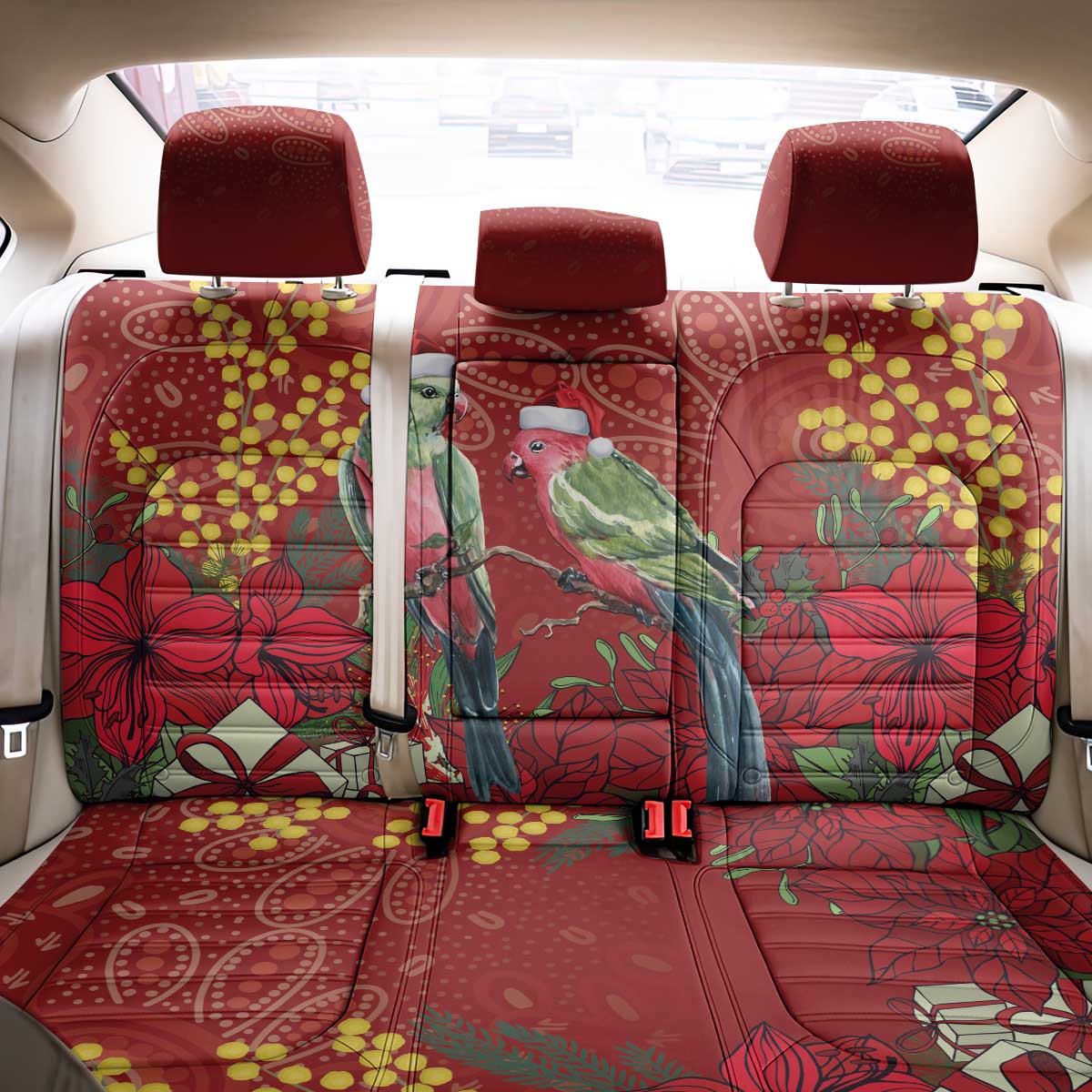 Merry Chrissie Australia King Parrots Back Car Seat Cover Aboriginal Art - Aussie Hoodie