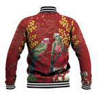 Merry Chrissie Australia King Parrots Baseball Jacket Aboriginal Art - Aussie Hoodie